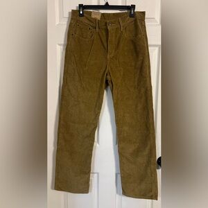 NWT Levi strauss corduroy Khaki Pants 30x30 Straight Leg Low Pro Mid Rise